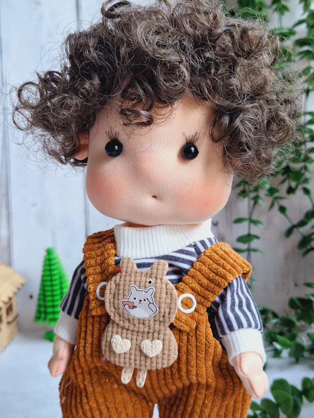 عروسک پارچه ای دستساز مدل خنگول موفرفری